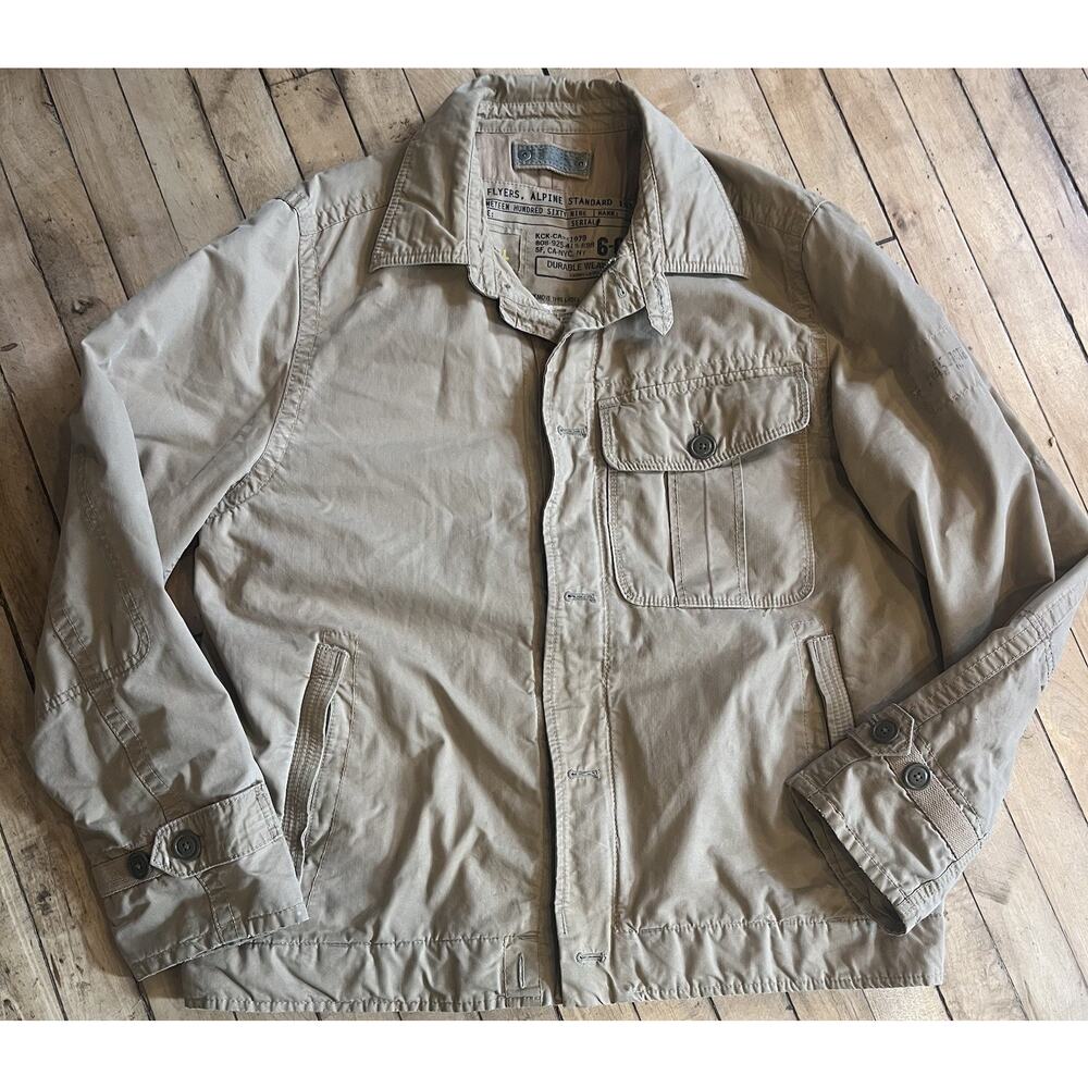 Vintage GAP Tan Military Field Jacket Cotton Utility Workwear L